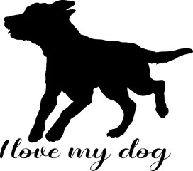 dog silhouette, dog, dog breeds, logo, vector, silhouette, i love my dog, animal, illustration, icon, sign, design, black, symbol, pet, love
