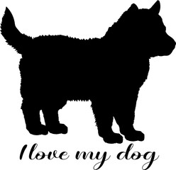 dog silhouette, dog, dog breeds, logo, vector, silhouette, i love my dog, animal, illustration, icon, sign, design, black, symbol, pet, love
