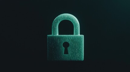 Fototapeta premium A digital padlock symbolizing security and protection in the technological realm.
