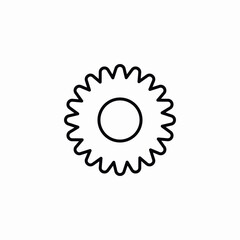 mechanical gear settings icon vector sign