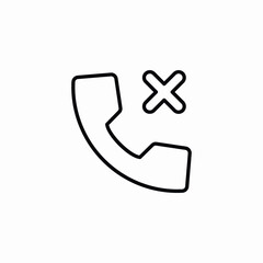 missed call phone icon vector sign