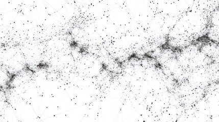 Obraz premium Abstract network connection visualization; complex data streams, nodes, and lines.