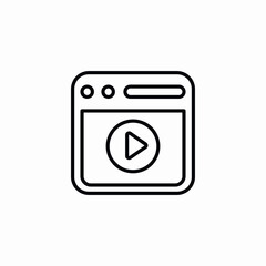 video player media icon vector sign