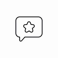 favorite star speech icon vector sign