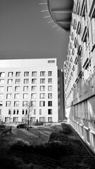 linic building in the city, ibbenbueren, nrw, germany