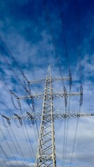 high voltage power lines, germany