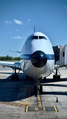 airplane at airport, 747, germany
