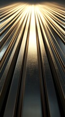 Obraz premium Striking Metal Panels Under Golden Light