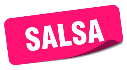 salsa sticker. salsa label