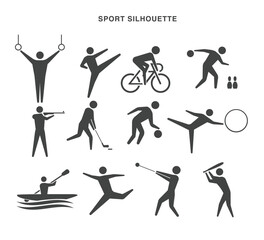 sport silhouette icons symbol vector design