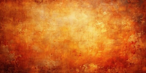 Fototapeta premium Muted orange hues with splashes of crimson and amber on a textured canvas background , artistic background, warm tones