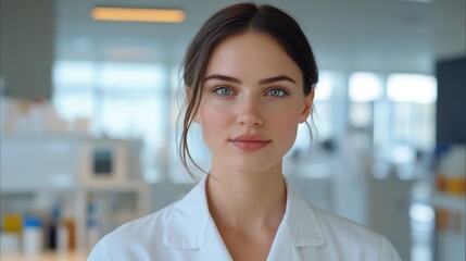 Fototapeta premium Confident Female Scientist in Modern Laboratory