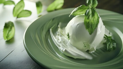 Basil Ice Cream with Whipped Cream: A Refreshing Summer Delight