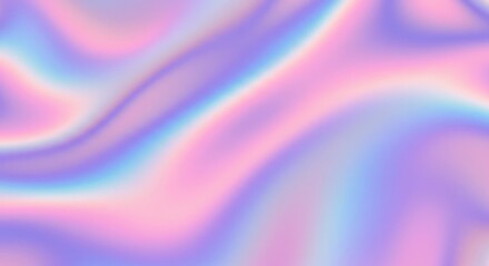 Obraz premium A holographic iridescent texture shifting between pastel pink
