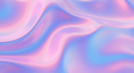 Obraz premium A holographic iridescent texture shifting between pastel pink