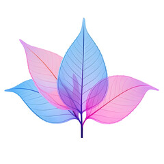 Obraz premium colorful Abstract 3D render of transparent leaves