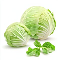 Fototapeta premium Fresh Green Cabbage Heads (4)