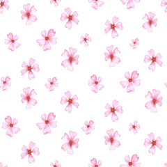 Pink Blossom Floral Seamless Pattern