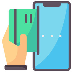 m-banking vector flat icon