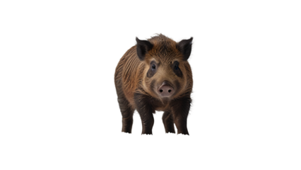 wild boar on a transparent background. wild pig on a transparent background