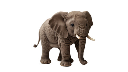 Fototapeta premium elephant on a transparent background. little elephant