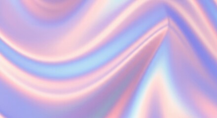 Obraz premium A holographic iridescent texture shifting between pastel pink