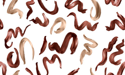 Painting brush pattern. Abstract pattern design