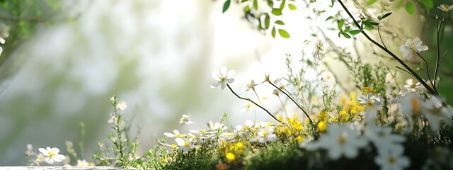 Obraz premium Delicate White Flowers in Soft Light