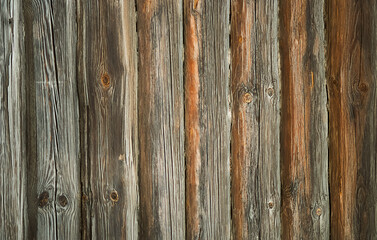 Naklejka premium Texture of old wooden clapboard. Wooden fence for background