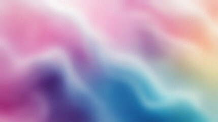 Obraz premium A soft, abstract gradient with blended hues of pink, purple, blue, and white, creating a dreamy and calming visual effect.
