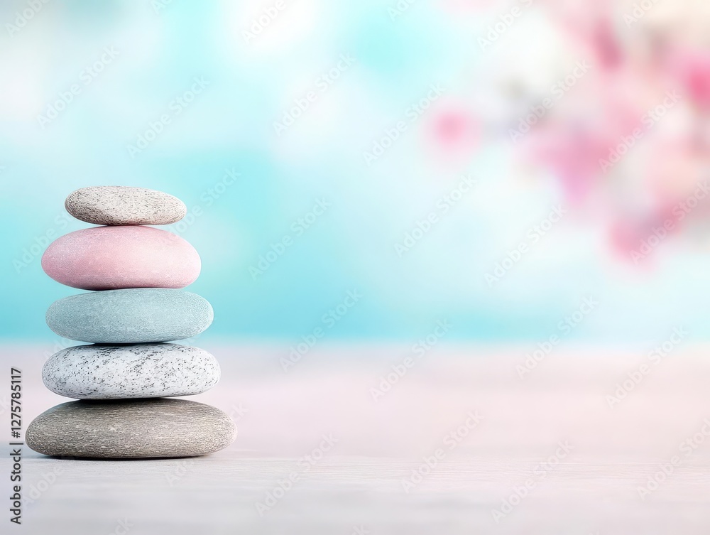 Aufkleber a serene image featuring a soft, dreamy blur of pastel colors in the background, with gentle light c