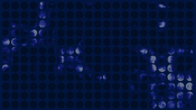 Background blue cycles with mysterios shapes