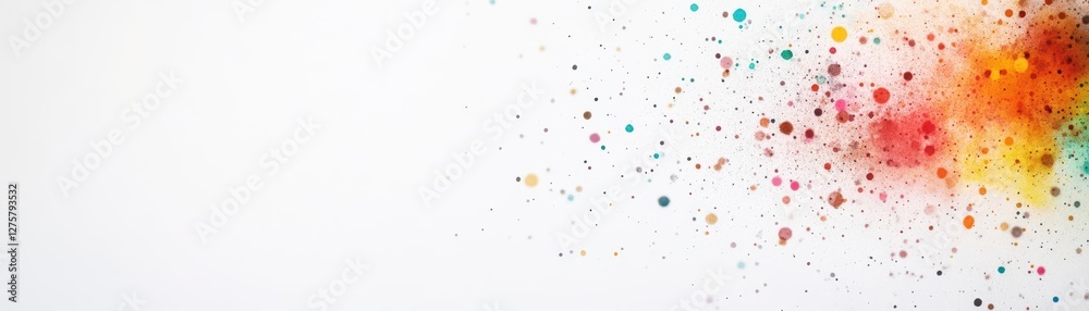 Poster Abstract dust particles scattered over a white background, creating a soft, grunge texture Evokes a vintage feel with subtle graininess and a delicate overlay effect