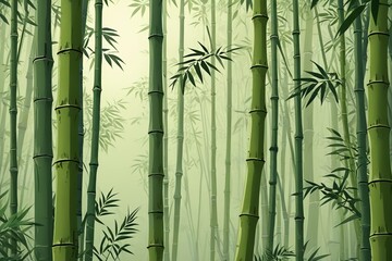 arafed image of a bamboo forest with many green leaves