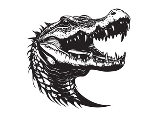 Fototapeta premium crocodile head silhouette