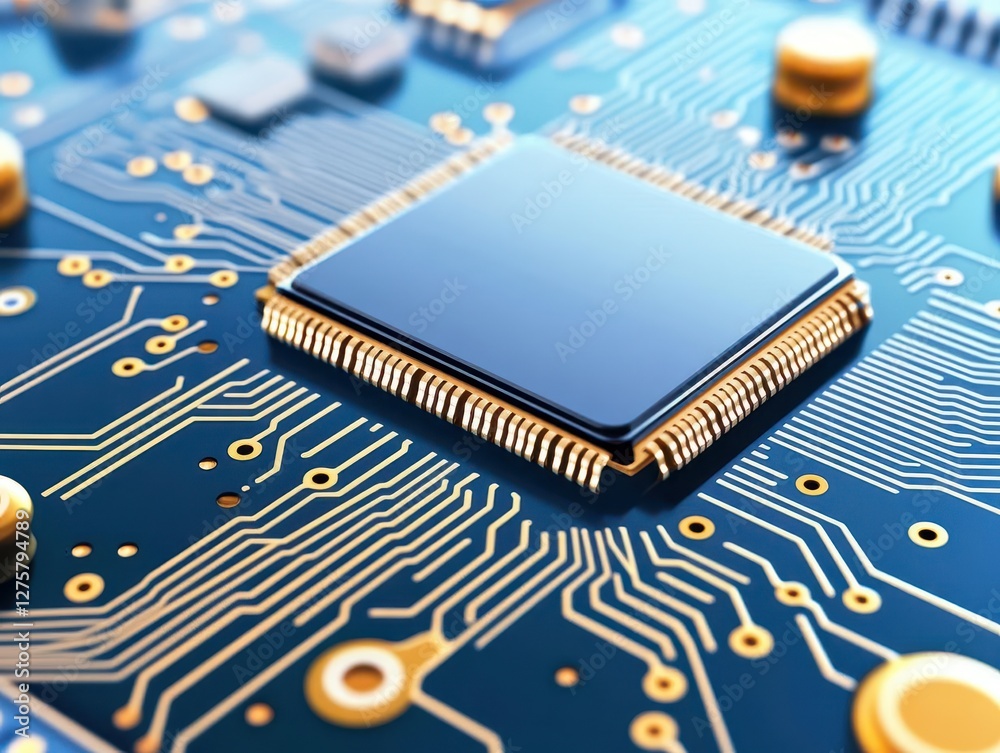 Poster Abstract technology circuit diagram on white backgroundHigh tech circuit board connection systemVector abstract technology on white background