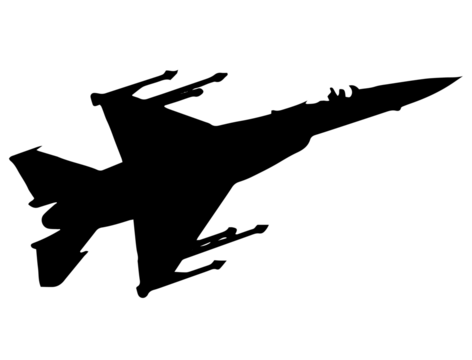silhouette of a plane