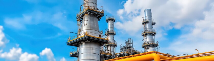 An oil refinery or Gas refinery