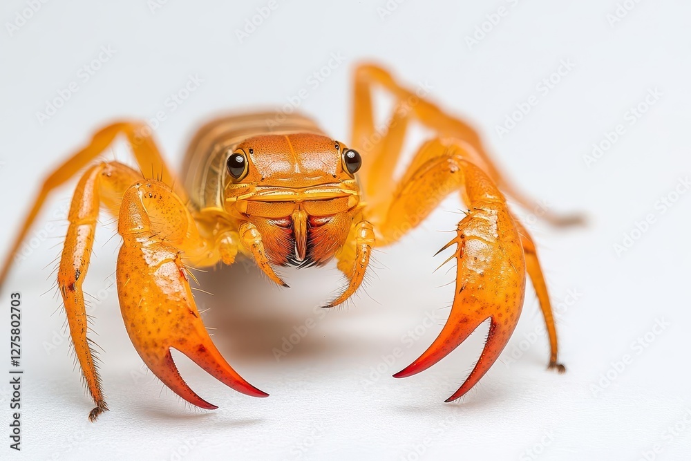Aufkleber close up view of a crab spider on a leaf in natural habitat capturing intricate details