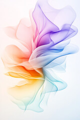 Fototapeta premium Gentle overlapping ribbons in soft rose and light lavender, undulating in a dreamlike gradient over