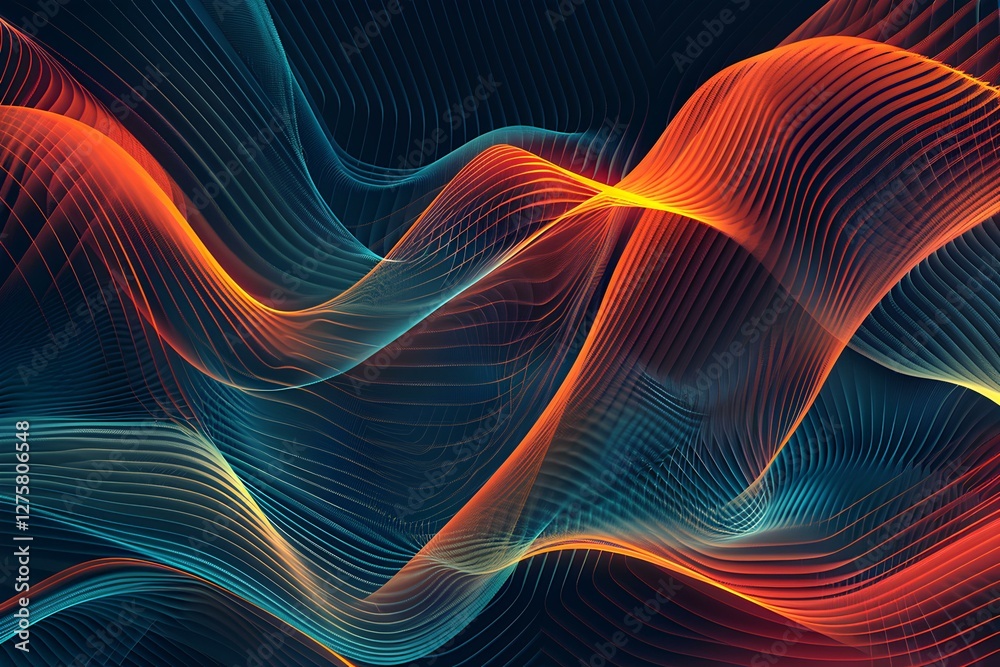 Poster abstract background of data visualization masterpiece a vibrant and dynamic sculpture formed from fl