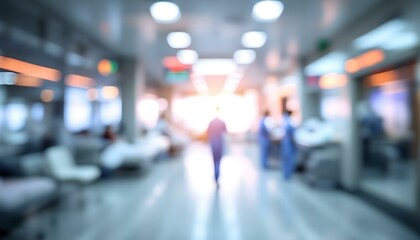 blur image background of corridor in hospital or clinic image