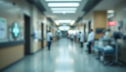 blur image background of corridor in hospital or clinic image