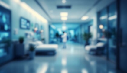 blur image background of corridor in hospital or clinic image