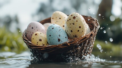 Easter Eggs in a Nest