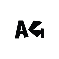 AG monogram logo design letter text name symbol monochrome logotype alphabet character simple logo