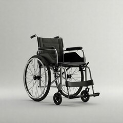 Fototapeta premium Wheelchair, representing mobility impairment, disability, accessibility, independence, support, rehabilitation.