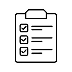 checklist icon, checklist line art - simple line art of checklist, perfect for checklist logos and icons