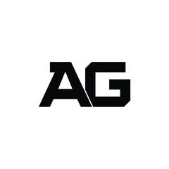 AG monogram logo design letter text name symbol monochrome logotype alphabet character simple logo