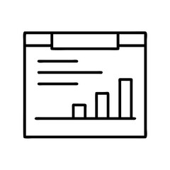 gantt chart icon, gantt chart line art - simple line art of gantt chart, perfect for gantt chart logos and icons